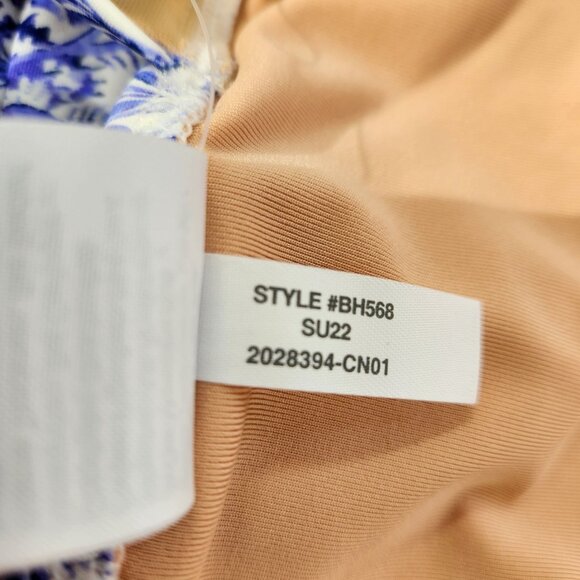 J. Crew V-neck One-Piece Blue Dandelion Print Swim Suit New With Tags Women's 0 - Picture 15 of 15